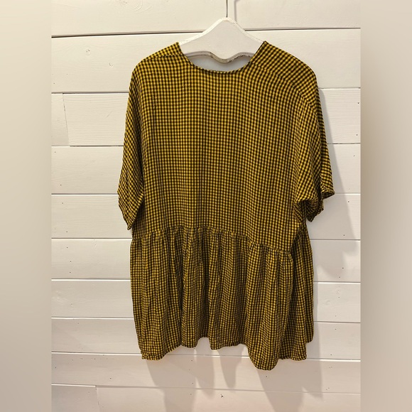 Zara Woman yellow and black gingham tunic dress in size S. - Picture 10 of 11